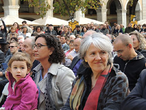 Crida a la participaci&oacute; per al 9N a la pla&ccedil;a de la Independ&egrave;ncia