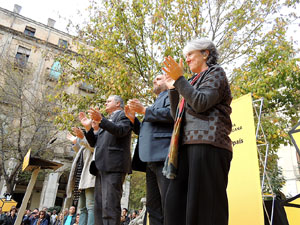 Crida a la participaci&oacute; per al 9N a la pla&ccedil;a de la Independ&egrave;ncia