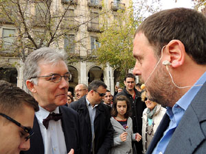 Crida a la participaci&oacute; per al 9N a la pla&ccedil;a de la Independ&egrave;ncia