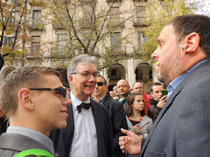 Crida a la participaci&oacute; per al 9N a la pla&ccedil;a de la Independ&egrave;ncia