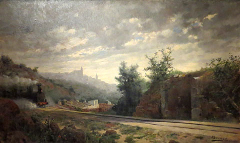 Paisatge de Girona. Antoni Graner Vi&ntilde;uelas, c. 1850. Oli sobre tela. Museu d'Hist&ograve;ria de Girona