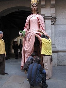 Cercavila a c&agrave;rrec del grup Fal&middot;lera Gironina
