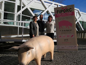 FIPORC 2015. Fira del porc de Riudellots de la Selva. Presentaci&oacute; al Vol de Girona