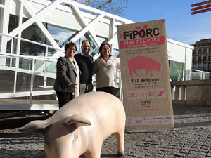 FIPORC 2015. Fira del porc de Riudellots de la Selva. Presentaci&oacute; al Vol de Girona