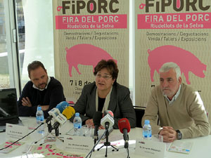FIPORC 2015. Fira del porc de Riudellots de la Selva. Presentaci&oacute; al Vol de Girona