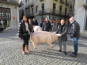 FIPORC 2015. Fira del porc de Riudellots de la Selva. Presentaci&oacute; al Vol de Girona