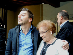 Homenatge als germans Roca del Celler de Can Roca. Arribada a la pla&ccedil;a del Vi