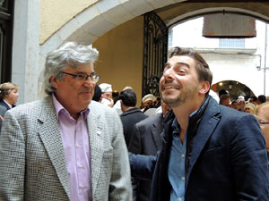 Homenatge als germans Roca del Celler de Can Roca. Arribada a la pla&ccedil;a del Vi