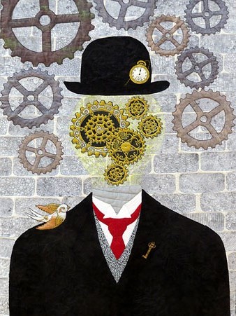Interquilt Girona-Costa Brava 2014. Sal&oacute; Internacional de Patchwork i Art T&egrave;xtil. Detall d'una de les obres exposades