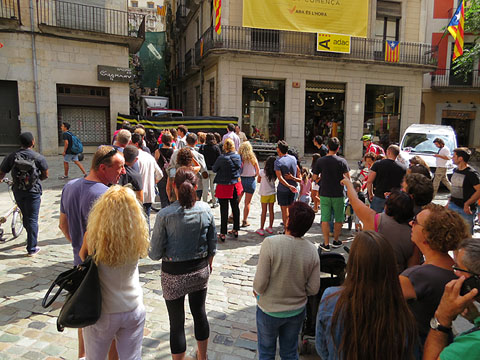 Espectaci&oacute; pel rodatge a la pujada de Sant Mart&iacute;