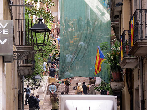 Rodatge a la pujada de Sant Mart&iacute;