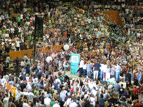 Final de l'acte al pavell&oacute; de Fontajau