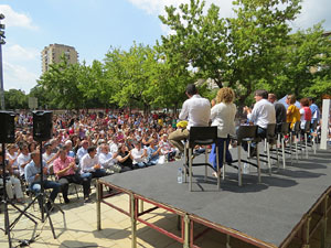 Presentaci&oacute; a Girona dels candidats de la llista Junts pel S&iacute;