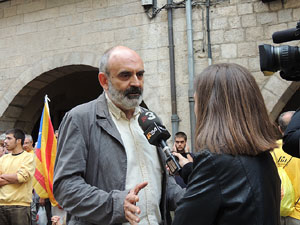 Concentraci&oacute; pel 9N a la pla&ccedil;a del Vi