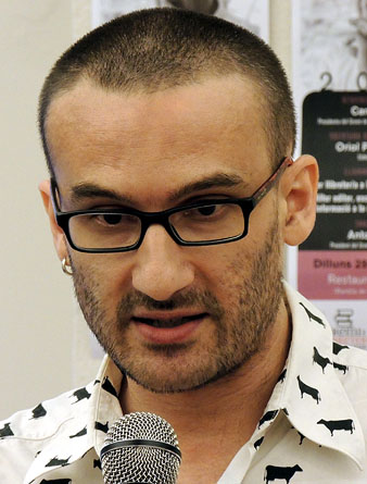 L'editor, traductor i escriptor Oriol Ponsat&iacute;-Murl&agrave;, durant la seva intervenci&oacute;