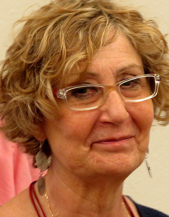La presidenta del Gremi de Llibreters de Girona, Carme Ferrer, durant la seva intervenci&oacute;