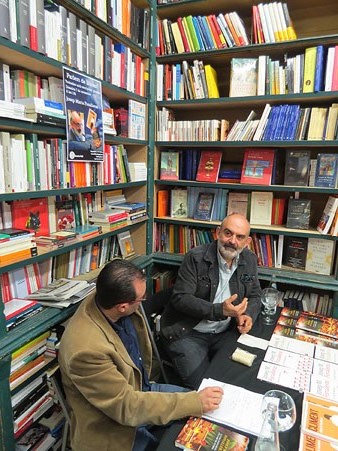 Josep Maria Fonalleras i Xavier Del&ograve;s durant l'esdeveniment
