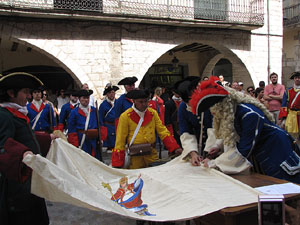 Clavetejat de la bandera a la pla&ccedil;a del Vi