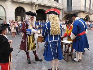 Clavetejat de la bandera a la pla&ccedil;a del Vi