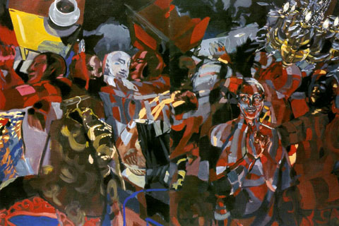 Cambra. Roser Oliveras Oliver, 2003. D&iacute;ptic. Pintura sobre tela