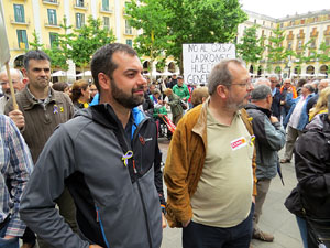 Manifestaci&oacute; de l'1 de maig pels carrers de Girona