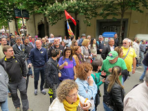 Manifestaci&oacute; de l'1 de maig pels carrers de Girona