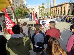 Manifestaci&oacute; de l'1 de maig a la pla&ccedil;a de l'U d'octubre de 2017