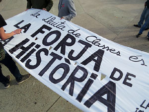 Manifestaci&oacute; de l'1 de maig a la pla&ccedil;a de l'U d'octubre de 2017