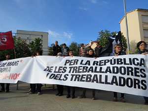 Manifestaci&oacute; de l'1 de maig a la pla&ccedil;a de l'U d'octubre de 2017