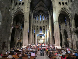 Concert de  l'orquestra Simf&ograve;nica i Conjunt de Vent de l'Institut Guilford, de New Haven, Connecticut a la catedral de Girona