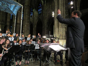 Concert de  l'orquestra Simf&ograve;nica i Conjunt de Vent de l'Institut Guilford, de New Haven, Connecticut a la catedral de Girona