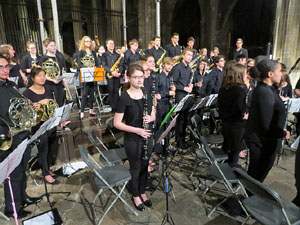 Concert de  l'orquestra Simf&ograve;nica i Conjunt de Vent de l'Institut Guilford, de New Haven, Connecticut a la catedral de Girona