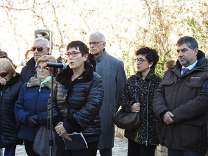 Instal&middot;laci&oacute; de setze llambordes Stolpersteine per recordar els gironins deportats als camps de concentraci&oacut