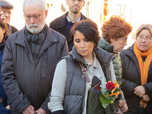 Instal&middot;laci&oacute; de setze llambordes Stolpersteine per recordar els gironins deportats als camps de concentraci&oacut