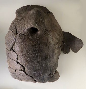 Fragment de vas globular amb coll (decoraci&oacute; cardial)