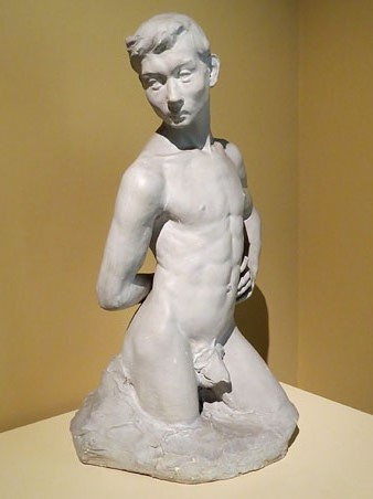 Ricard Guin&oacute;. Figura masculina. 1907. Guix modelat. Museu d'Hist&ograve;ria de Girona