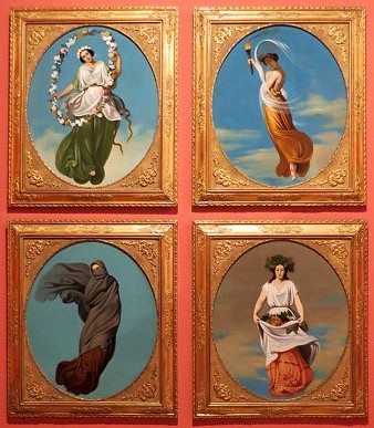 Gaudenci Mas&oacute;. Al&middot;legories de la primavera, l'estiu, la tardor i l'hivern. Ca. 1857-1860. Oli sobre tela. Fundaci&oacute; Rafael Mas&oacute;