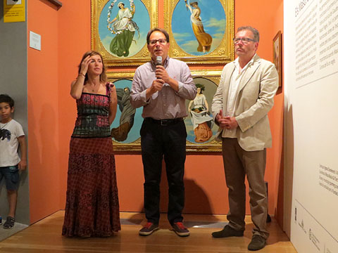Un moment de la inauguraci&oacute; de l'exposici&oacute;