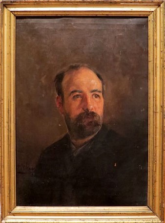 Rafael Mas&oacute; Pag&egrave;s. Autoretrat. s/d. Oli sobre tela. Col. Fam&iacute;lia de Narc&iacute;s Mas&oacute;, Girona