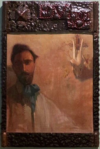 Joan Baptista Coromina. Retrat de Rafael Mas&oacute;. 1908. Oli sobre tela i llaut&oacute; repussat. Col. Esperan&ccedil;a S&aacute;nchez Mas&oacute;, Girona