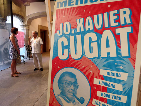 Visita de Marta Madrenas, alcaldessa de Girona, a l'exposici&oacute;