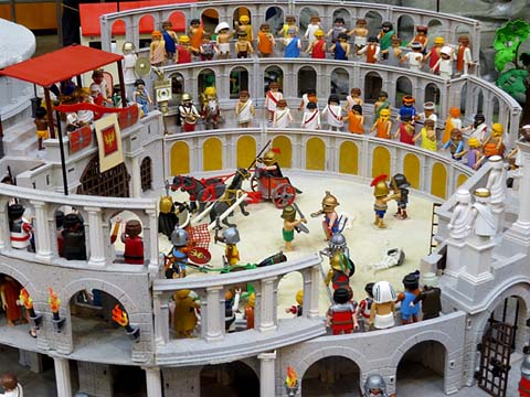 Detall d'un diorama. Circ rom&agrave;