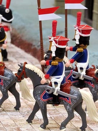 Detall del diorama 'Leipzig, 1813', obra de Marcel Monfort