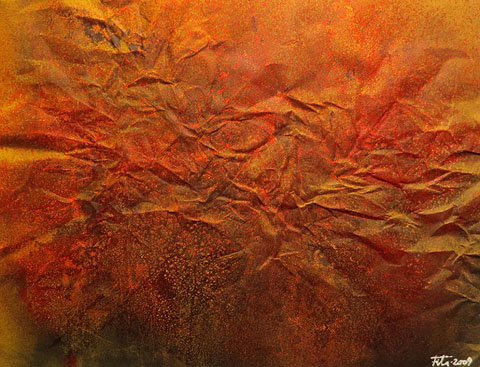 Arrugat. 2009. Mixta cartolina. 50 x 63,5 cm