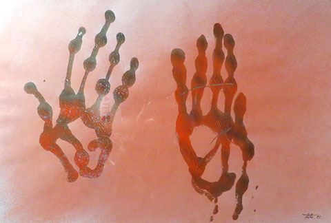 Primavera. 1991. Mixta cartr&oacute;. 40 x 60 cm