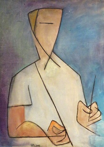Autoretrat. 2002. Oli sobre fusta