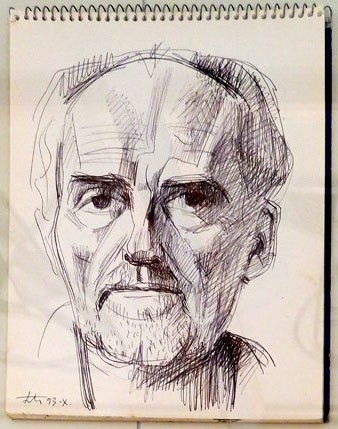 Autoretrat. 1993. Boligraf. Bloc 258