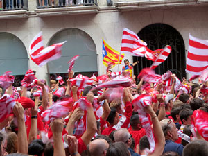 Celebraci&oacute; de l'ascens del Girona FC a primera divisi&oacute;