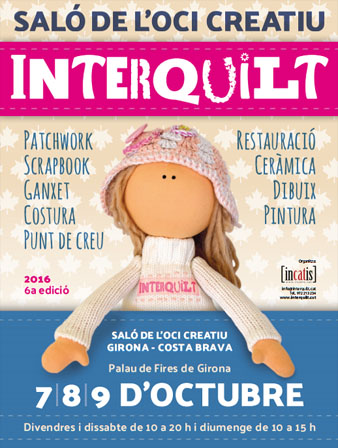 Cartell de la fira Interquilt 2016. Sal&oacute; de l'oci creatiu