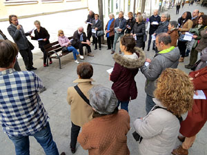 Acci&oacute; Llengua Poesia Llibre. Passejada liter&agrave;ria amb lectures de textos de Prudenci Bertrana i altres referits a Fidel Aguilar 